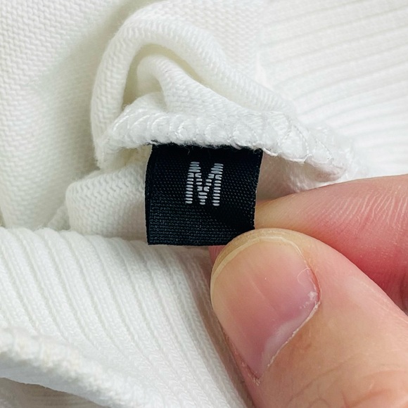 PYER MOSS • White “We Forgive You” Short Sleeve Mockneck Logo Tee, M - Picture 13 of 16